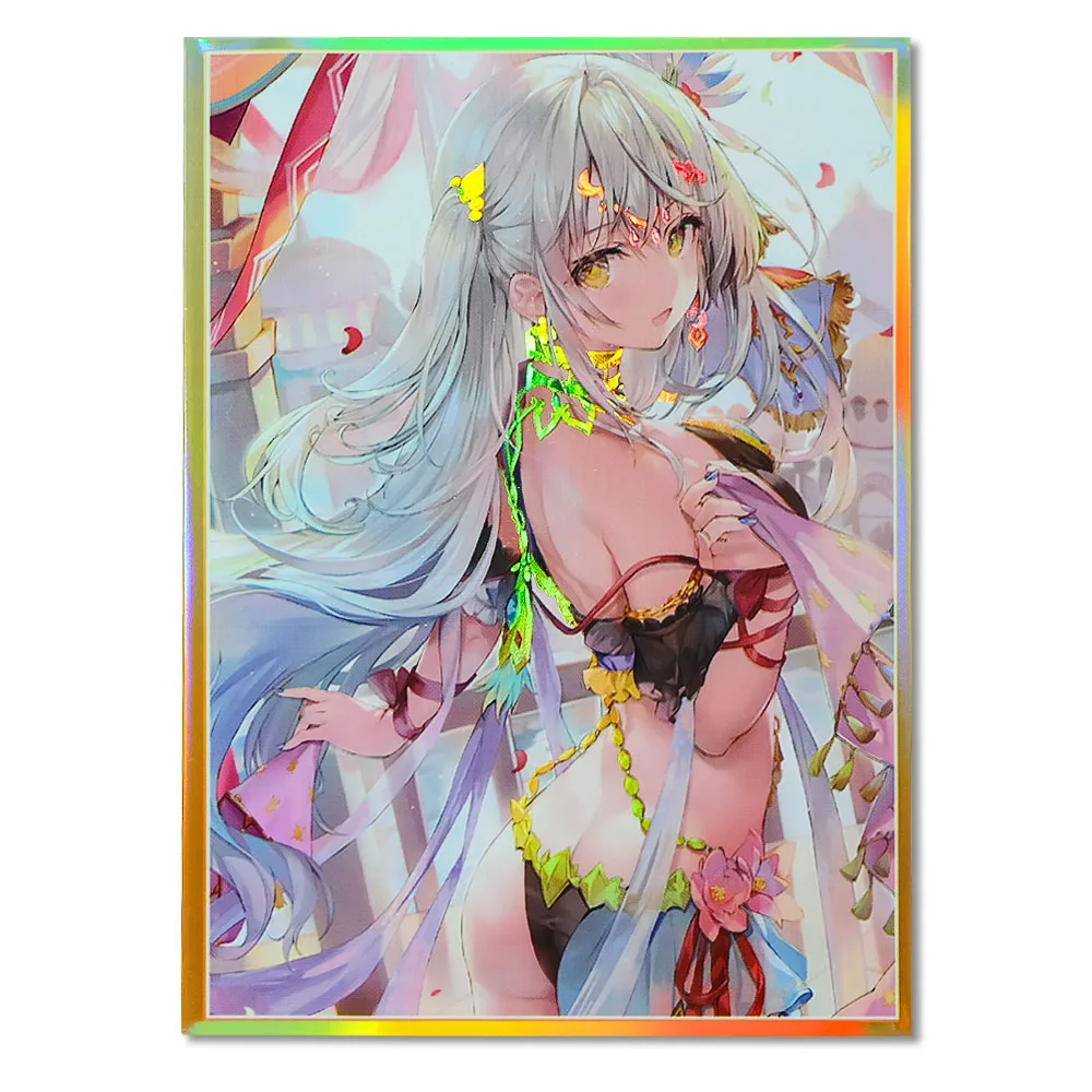 

60PCS 67X92mm Holographic Card Sleeves Anime Dancing diva Card Protector used for MGT/PTCG Standard size trading cards