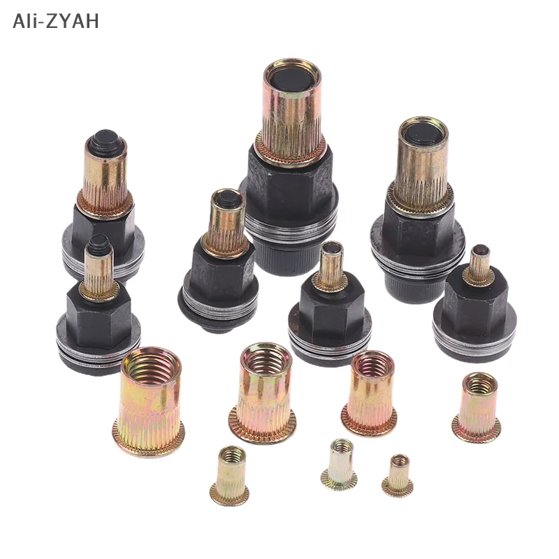 10 шт., набор инструментов для ручных заклепок и гаек, набор ручных заклепок с головками гаек M3-12, для ремонта своими руками, простой в использовании аксессуар