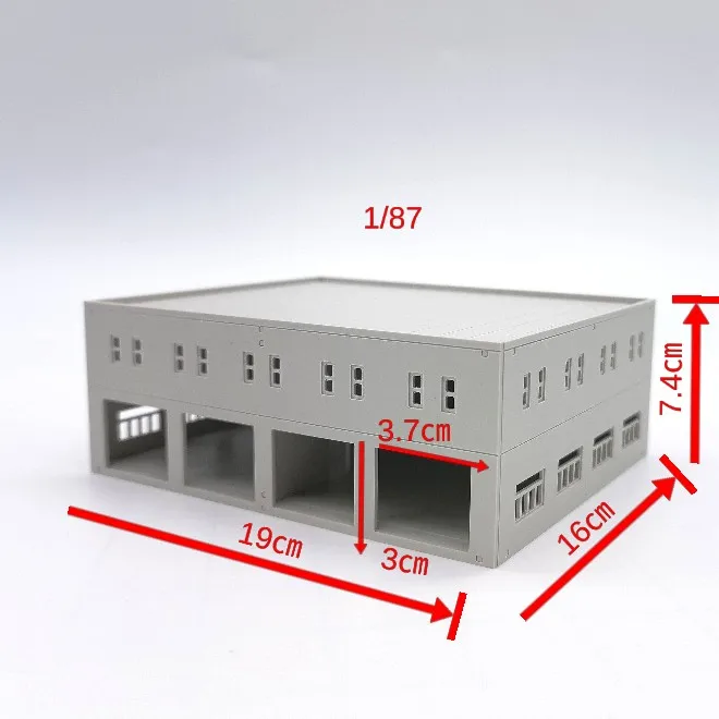 Mesa de arena a escala 1/87 HO 1/100 1/150 N, modelo de construcción de fábrica, tren de plástico ensamblado, escena, Kits de decoración de arquitectura