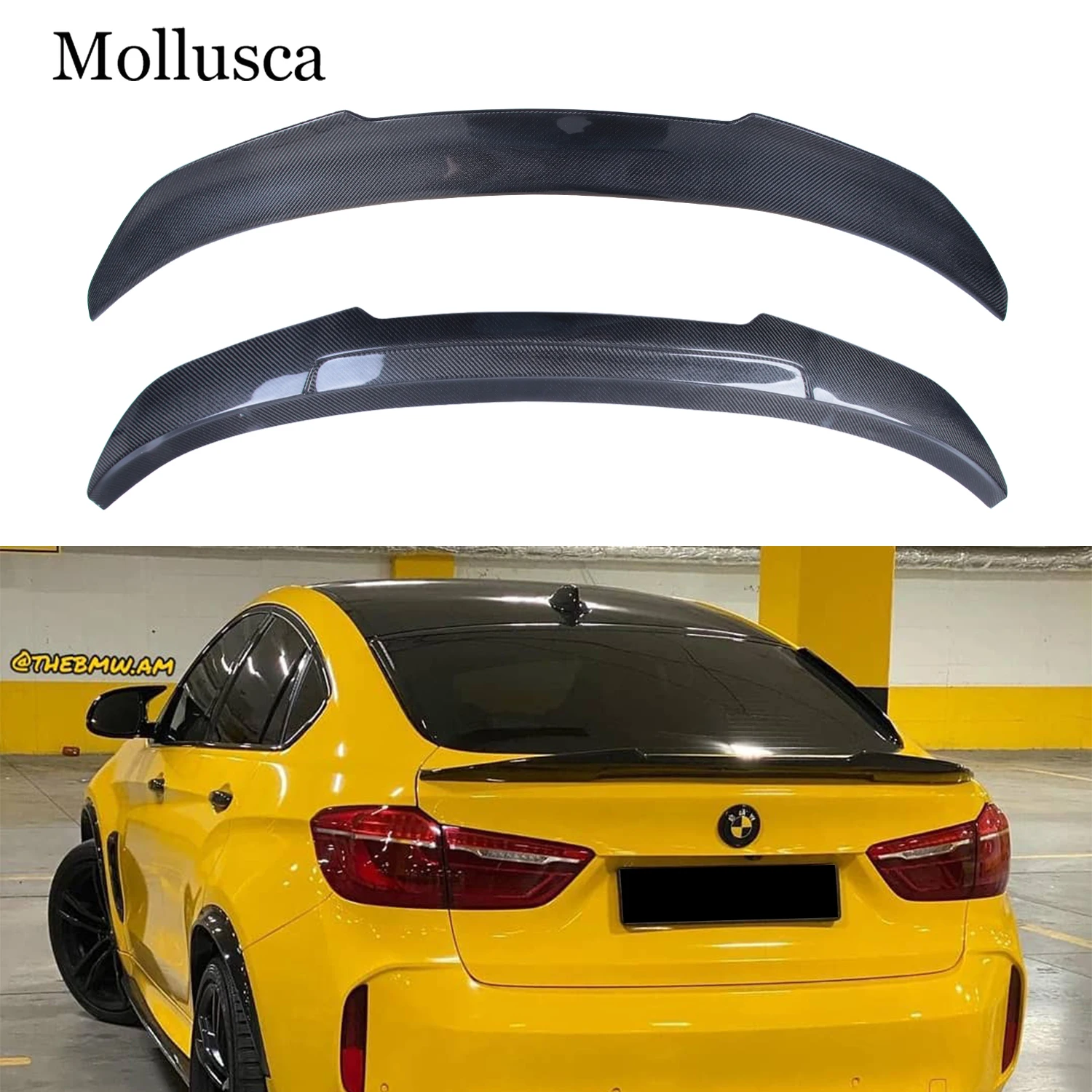 Для BMW X6 F16/X6M F86 PSM стиль из настоящего углеродного волокна, задний спойлер, крыло багажника 2014-2019 Для BMW X6 F16/X6M F86 PSM стиль из настоящего углеродного волокна, задний спойлер, крыло багажника 2014-2019