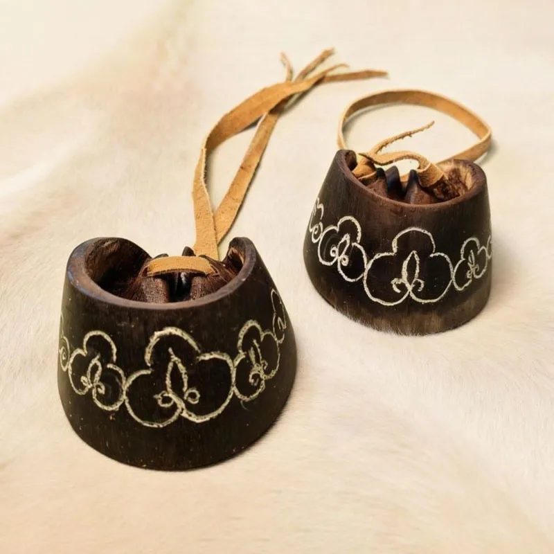 Handmade Horse Hoof Rattles Adult Performance Horse Hoof Rattles Professional Niche Bell Tuva National Percussion Instruments
