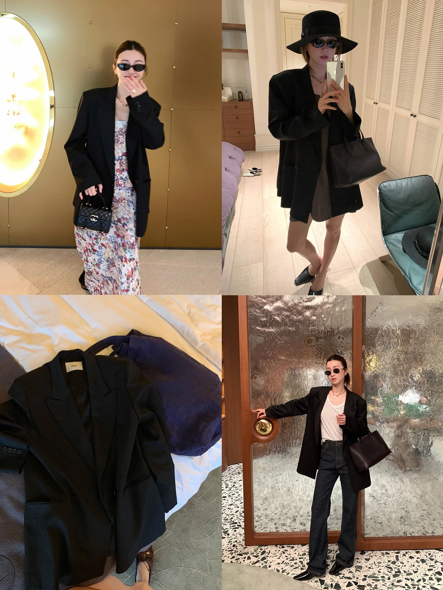 

Женский шерстяной жакет Vcruan Ashige серии RUAN, черный, в стиле канолли, с длинными рукавами, стандартной длины, весна 2026