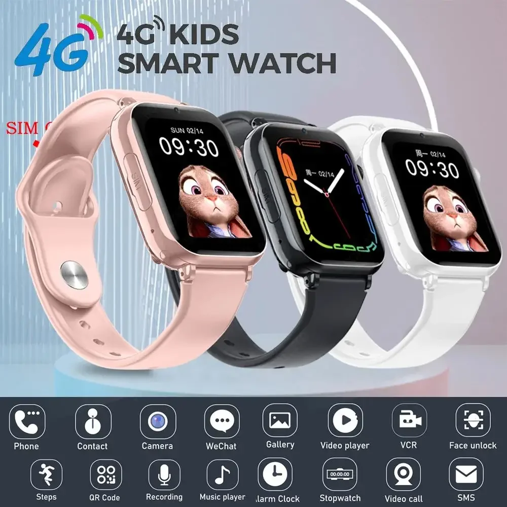 

Kids Smart Watch 4G Video Call SOS Wifi LBS Position Camera Remote Children Phone Watch Waterproof Boys Girls Child Smartwatch