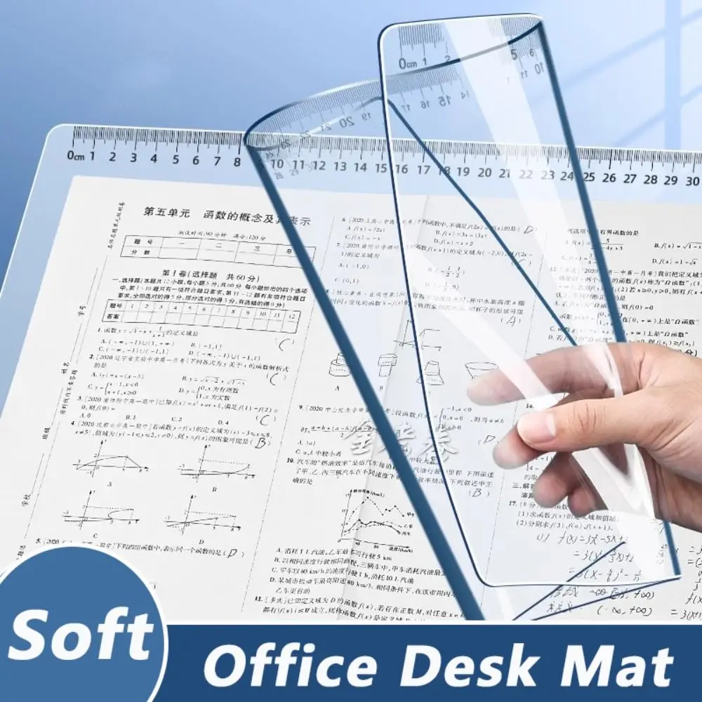 Multi-Purpose PP Office Desk Mat Transparent Waterproof Writing Backing Board A2/A3/A4/A5/16K Desktop Protector School Office