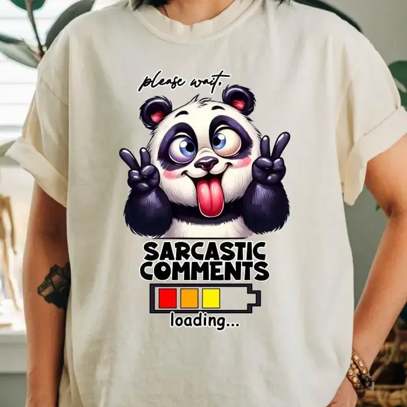 يرجى الانتظار تعليقات ساخرة تحميل الألوان المريحة تي شيرت اقتباسات مضحكة Sas1517 #1