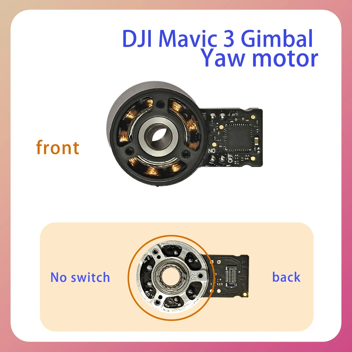 Silnik osi poziomej i poprzecznej kamery gimbala, płyta główna, nowy tłumik, osłona, pierścień filtra UV do DJI Mavic 3/3 Pro/3T/3 Classic series — zdjęcie produktu 4
