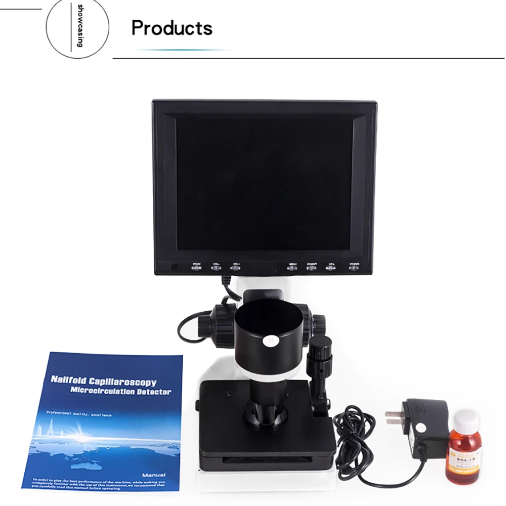 

Wholesale Portable LED Display Desktop Microscope NailFold Video Capillaroscopy Microcirculation Blood Capillary Easy