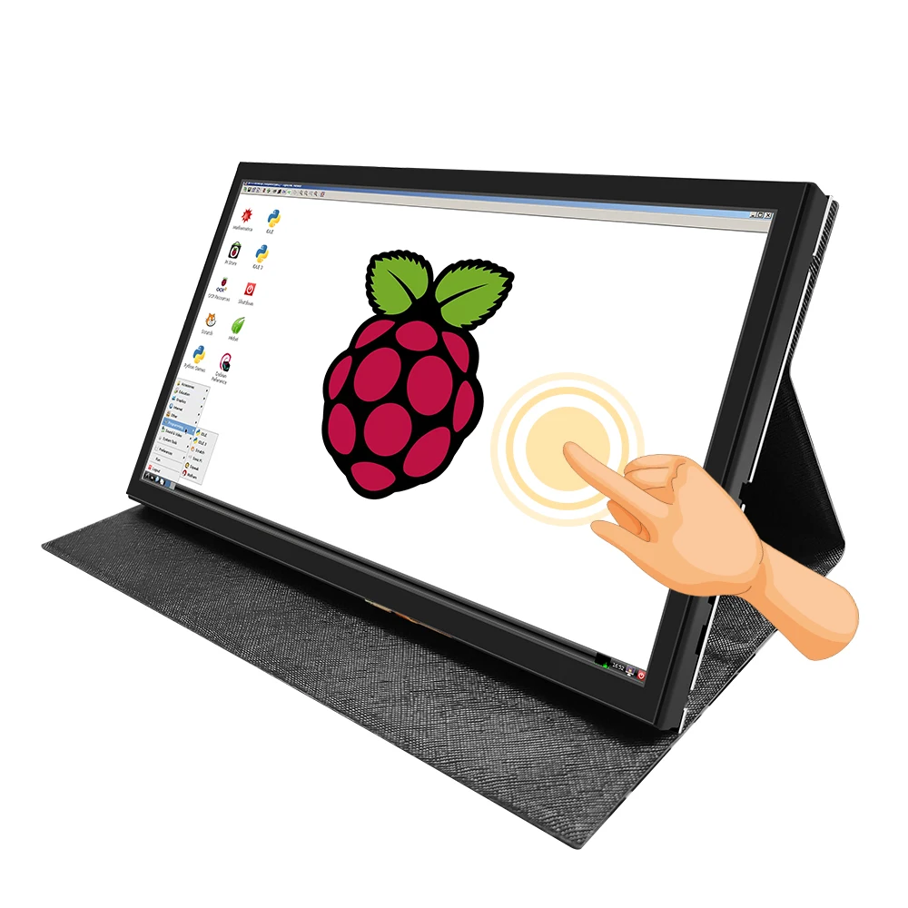 Imagem -02 - Monitor Lcd para Notebook com Case Módulo Portátil com Painel de Capacitância Touch Raspberry pi Monitor Compatível com Hdmi para pc 10.1