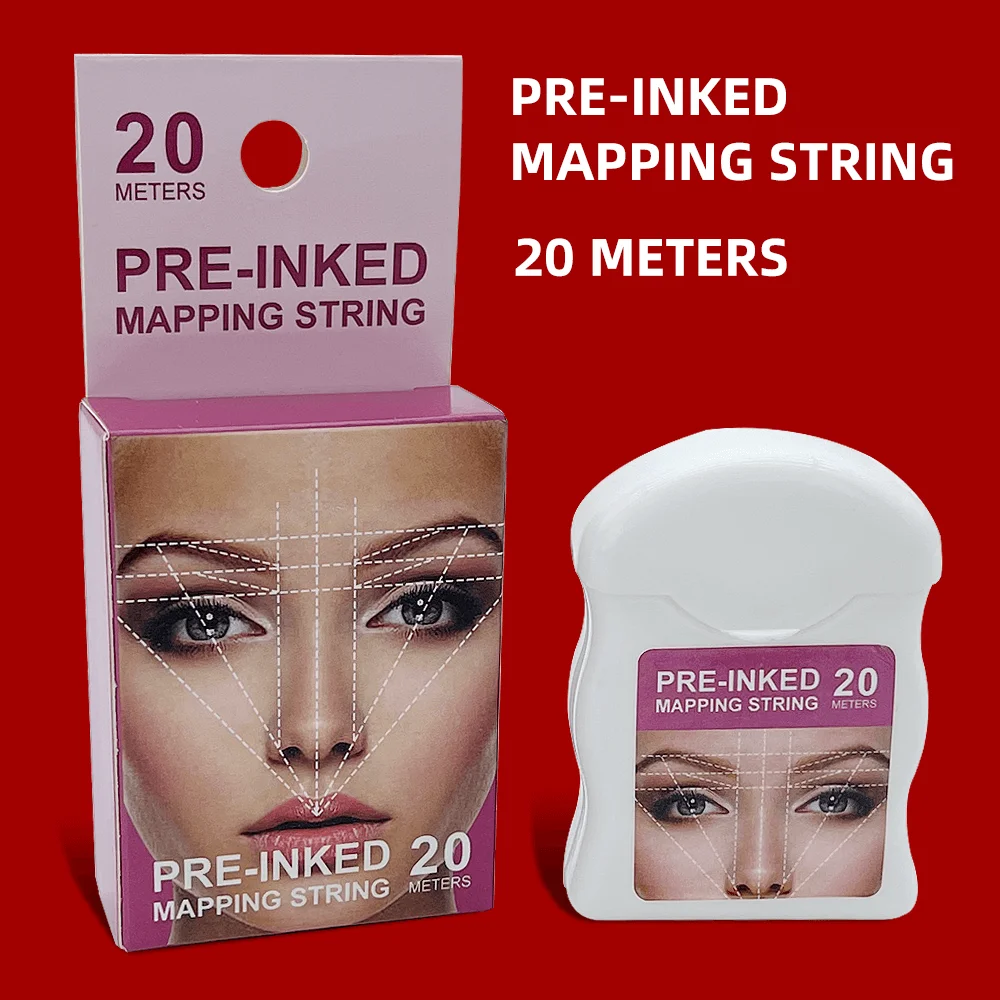 Newest 20 Meters White Microblading Mapping String Pre-Inked Eyebrow Marker Thread Tattoo Brows Point Mark Line Beauty Tool