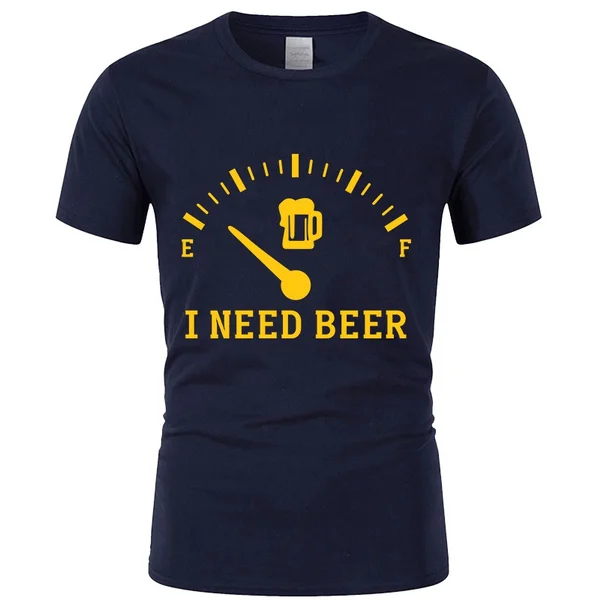 I NEED BEER Print T-shirt Summer Unisex Clothes Short Sleeve Men Women Graphic Tees Tops Drinking Lover Humor Funny Apparel Gift