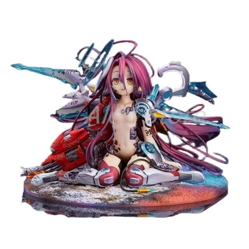 13cm No Game No Life Jibril Figure PVC Action Figure Battle Damage Shuvi Dola Girl Model Toys Doll Collection Kids Gifts