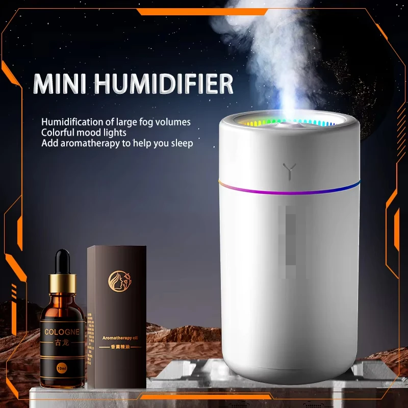 350 مللي سيارة الهواء المرطب USB زيت طبيعي الناشر المرطب ضباب صانع LED ضوء الليل مرطب بالموجات فوق الصوتية الصغيرة رائحة