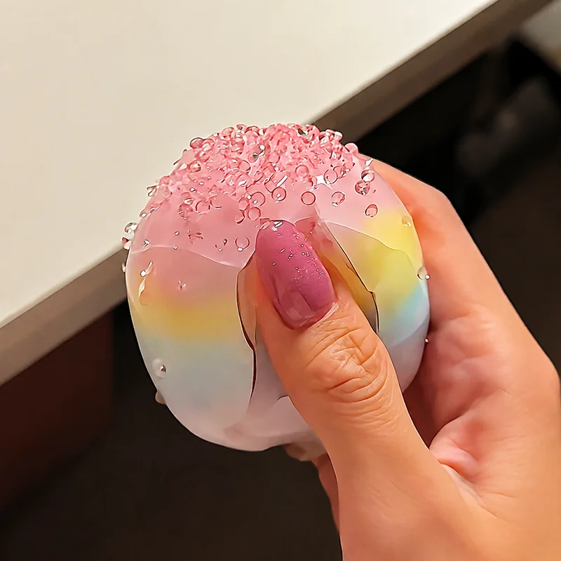 Handmade Crispy Stress Ball Super Soft Squeeze Fidget Toy Sound Sensitive Decompression Toy For Adults Office Leisure