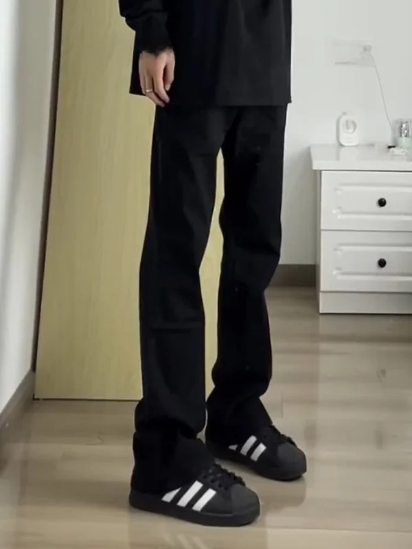 

Мужские джинсы Bla Slim Fit со средней посадкой, длинные брюки, повседневные, летние, модные, в американском уличном стиле, прямые джинсы