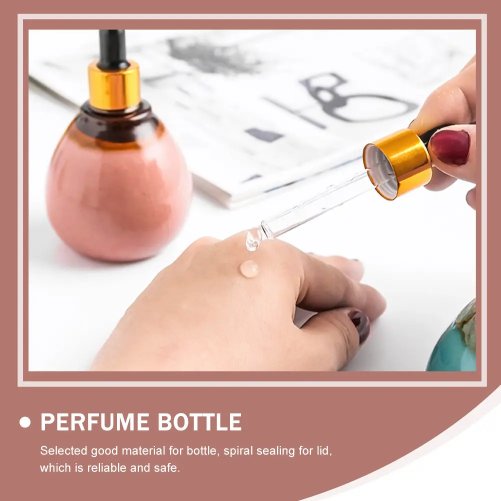 Ceramic Essential Oil Dropper Bottles Empty Refillable Sub Bottles for Aromatherapy Perfume Mixing DIY Gifts Medicine Lab Liquid
