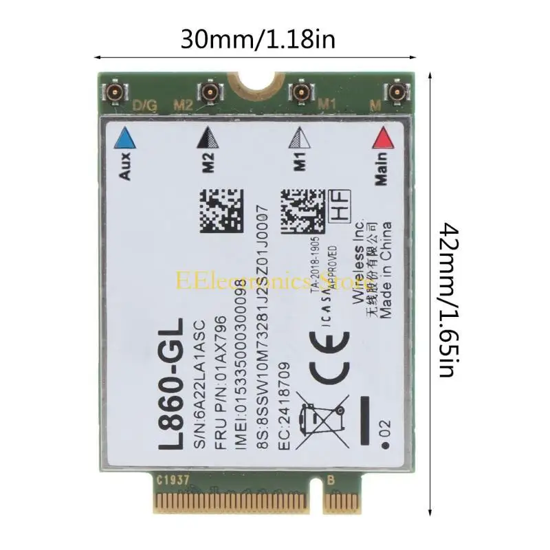 B03C Wireless NetworkCard Adapter Fibocom L860-GL Wwan 4G Module for