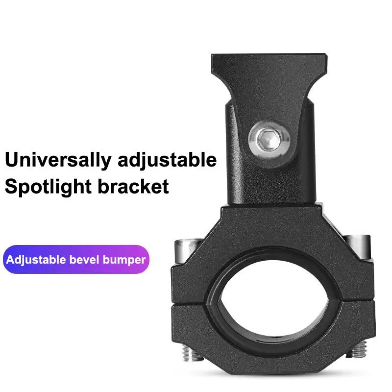 Universal Motorcycle LED Spotlight Bracket Adjustable Headlight Holder for Adventure Biking Night Road Safety