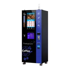 Hybrid self-service coffee vending machine (freshly ground + instant + espresso) hot and cold dual temperature