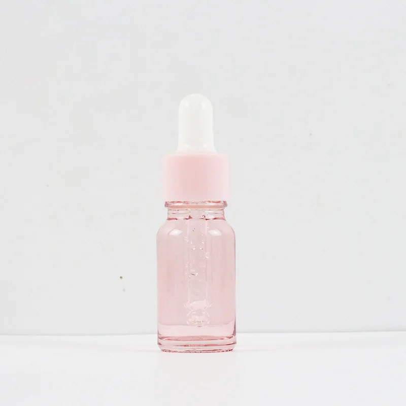 Pink Glass Dropper Bottles Translucence Essential Oil Perfume Refillable Bottles Glass Pipettes Vial 5ml 10ml 30ml 50ml 100ml