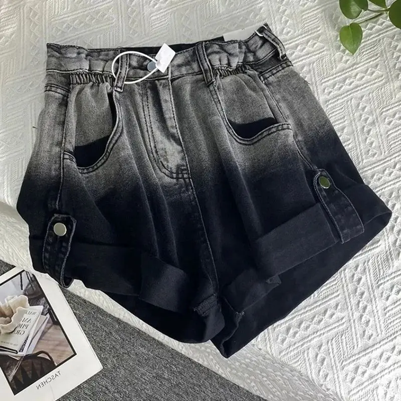 

Adient Bla High Waist Roll up Jeans Women's Faion Streetwear Durable Neoprene Fabric ex Dstring Cuff