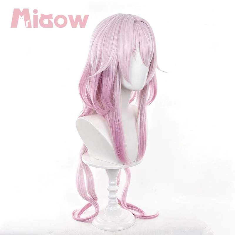 Honkai: Star Rail Evernight Cosplay Wig, Light Pink Gradient Dark Pink Heat Resistant Synthetic Wig for Halloween Cosplay 4