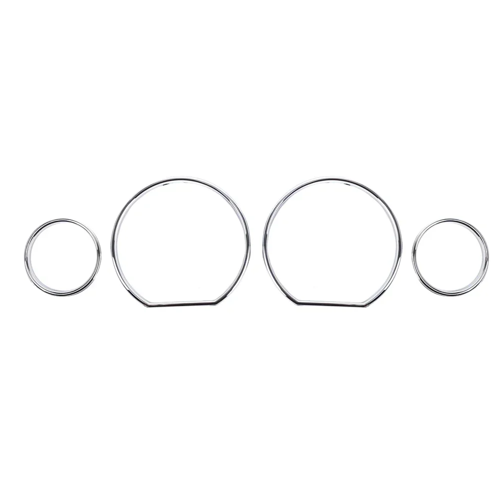 Car Accessories Instrument Circle Silver ABS Bezal Dashboard Chrome Gauge Cluster Chrome Ring For BMW E36 4pcs