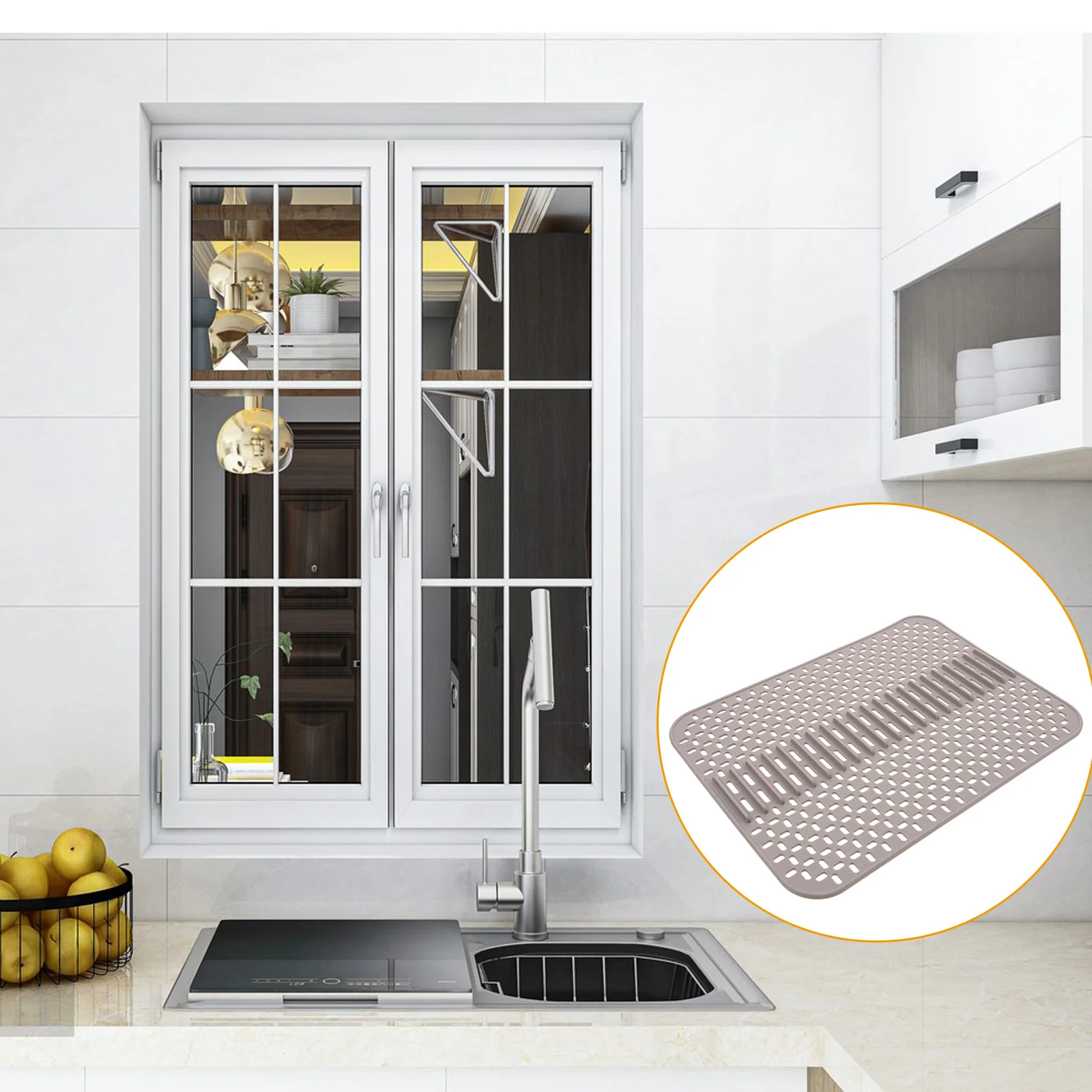 

Silicone Kitchen Sink Square Dish Drying Mat Non-Slip Bottom Protector For Sinks Heat Resistant Mat For Home Kitchen Sink