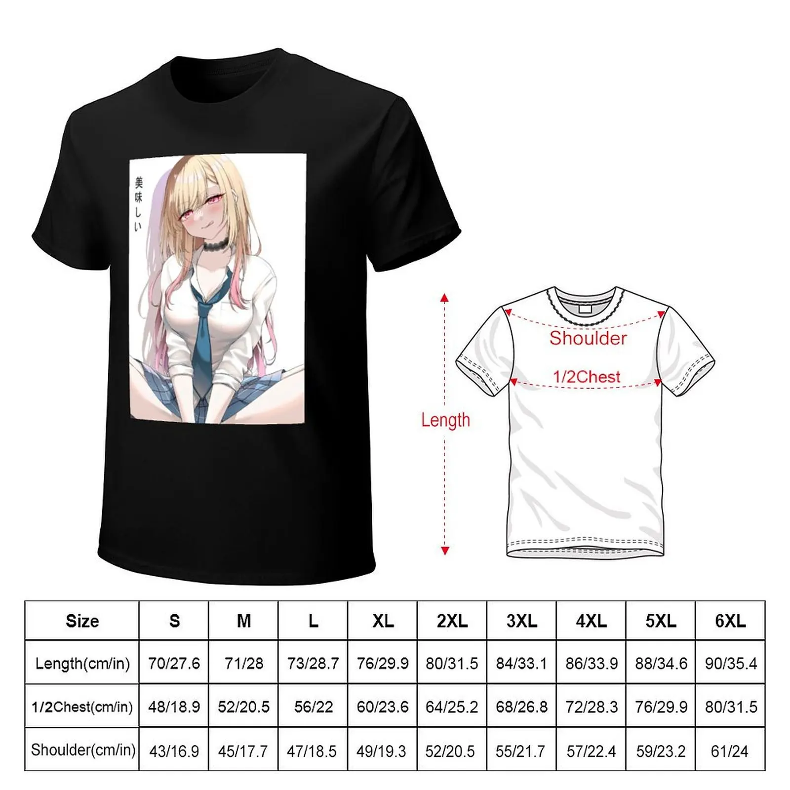 Anime Girl Marin Cosplay T-Shirt blanks anime clothes aesthetic clothes mens plain t shirts