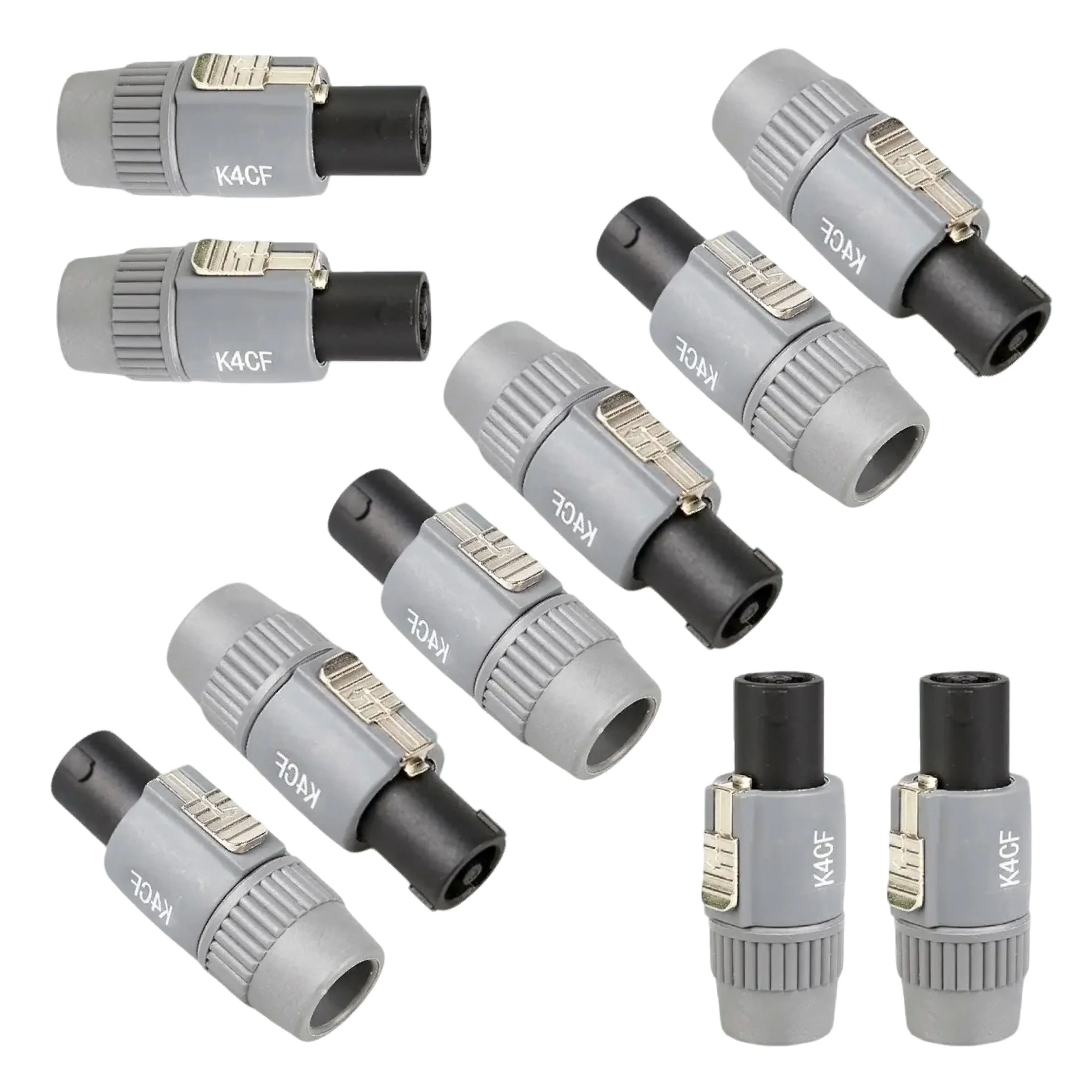 

Four Core Male Plug Lockable LED Screen Stage Lighting Power Audio Cable Connector