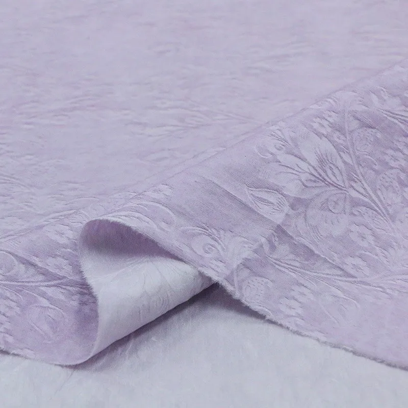 

Dirty dyed cold stir-fried heavy satin silk cotton linen jacquard fabric designer's niche Spring and Autumn