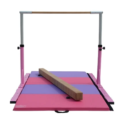 Barra orizzontale per ginnastica per bambini più venduta con cuscino e fascio di equilibrio Set completo di prodotti per l\'allenamento