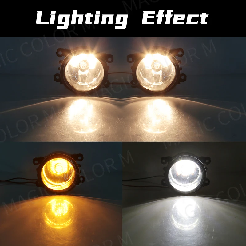 For Mitsubishi ASX 2011 2012 2013 LED Fog Light Lamp Headlights Halogen Cover Hood Frame Bezel Waterproof Car Accessories 12V