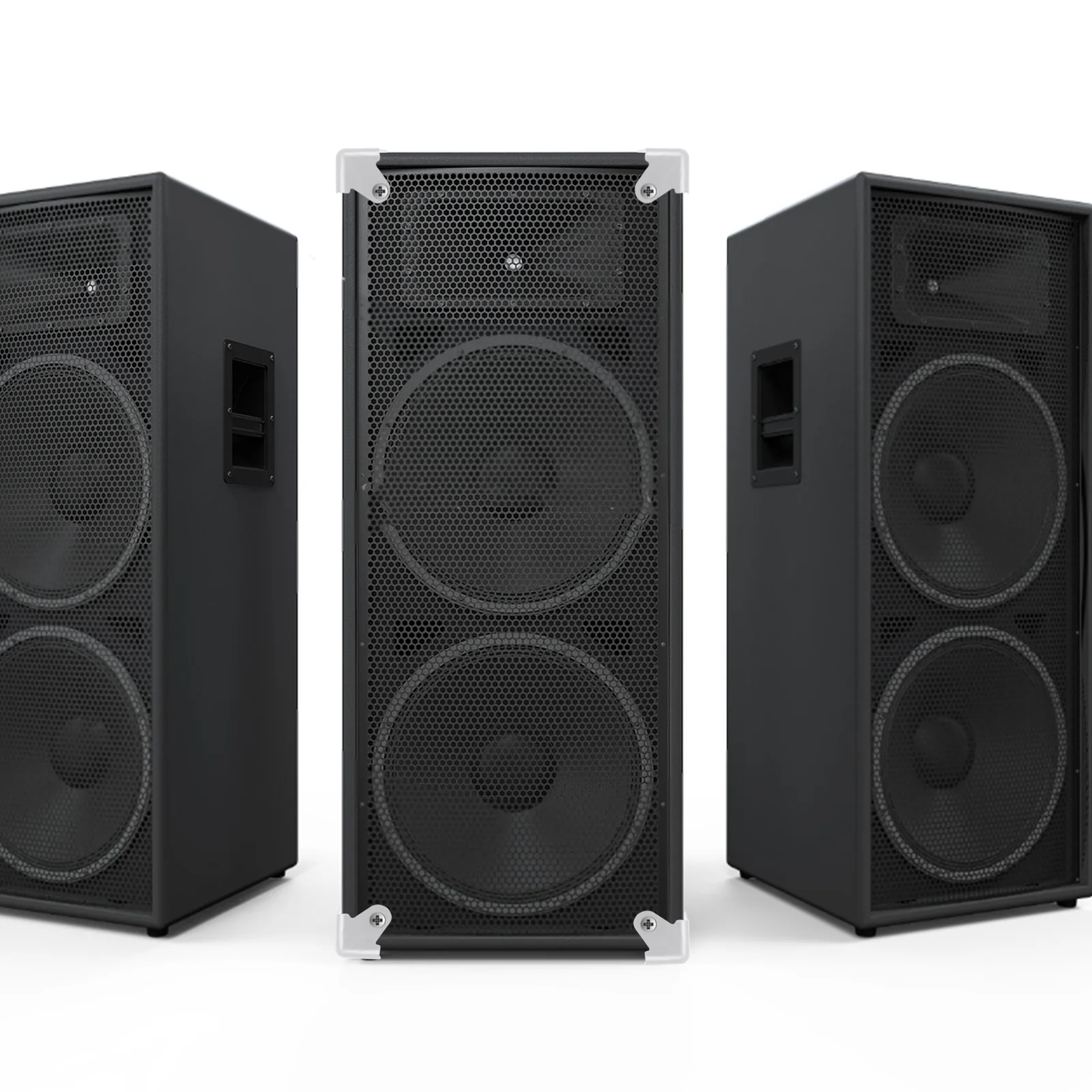 6 قطع من أغطية زوايا صندوق مكبر الصوت، واقيات حافة معدنية شديدة التحمل، تغليف صندوق شحن كرتوني، أغطية لوحة فضية