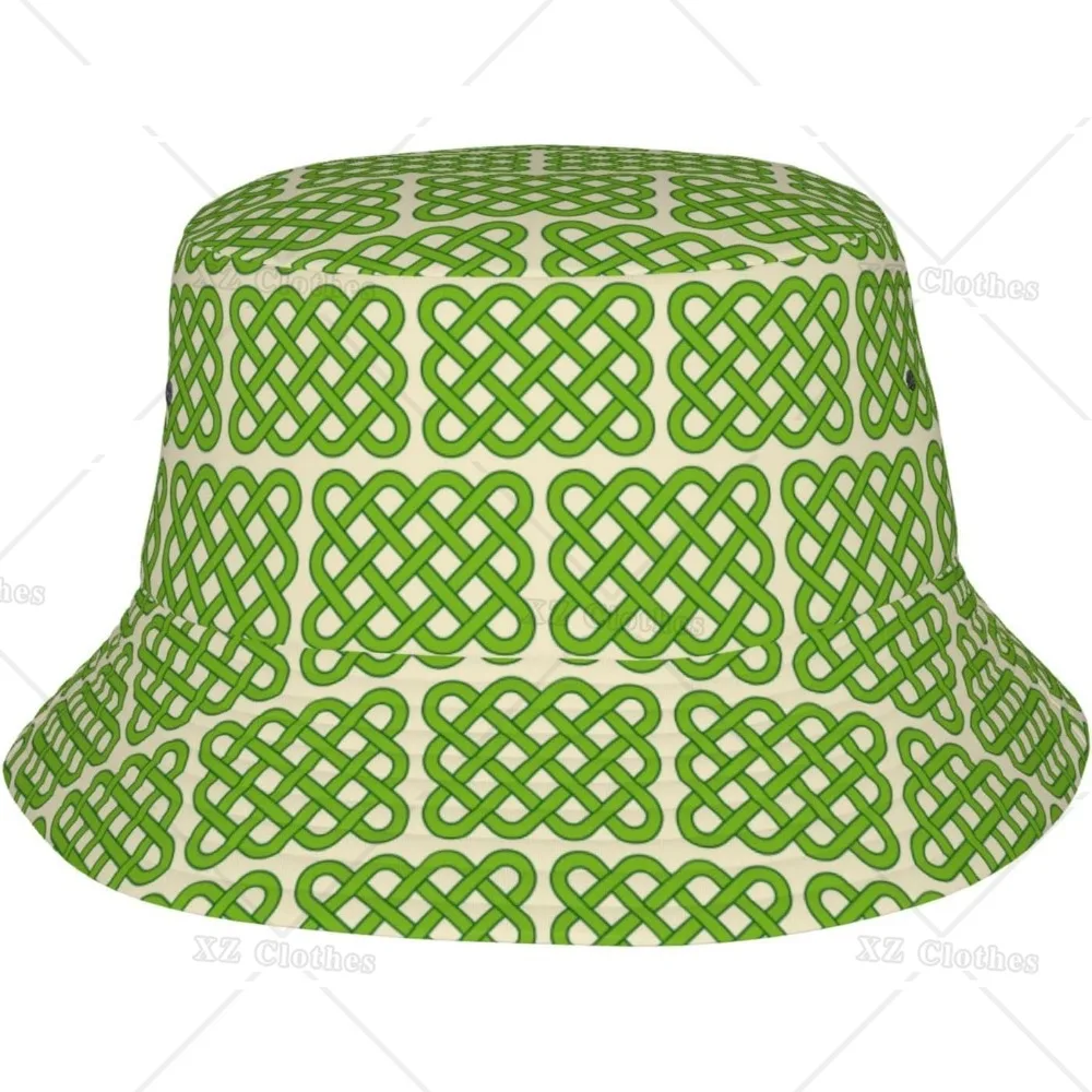 Celtic Cross Happy St. Patrick's Day 2024 Bucket Hats for Women Men Outdoors Packable Fisherman Summer Beach Sun Cap Hat