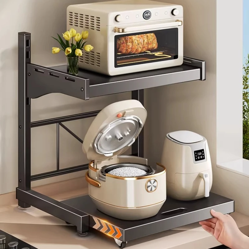 

Настольные полки для микроволновки, телескопическая настольная полка для рисоварок и духовок, органайзер для хранения в доме