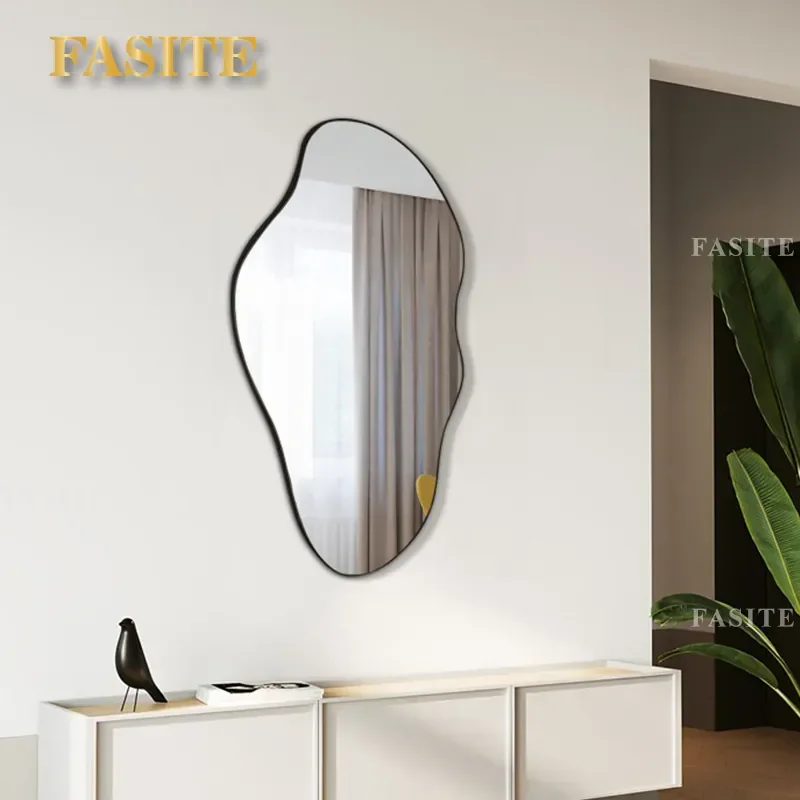Nordic Irregular Bathroom Mirror Explosion Proof Special Shaped Vanity Mirror Ins Style Hanging Wall Art Decor for Home