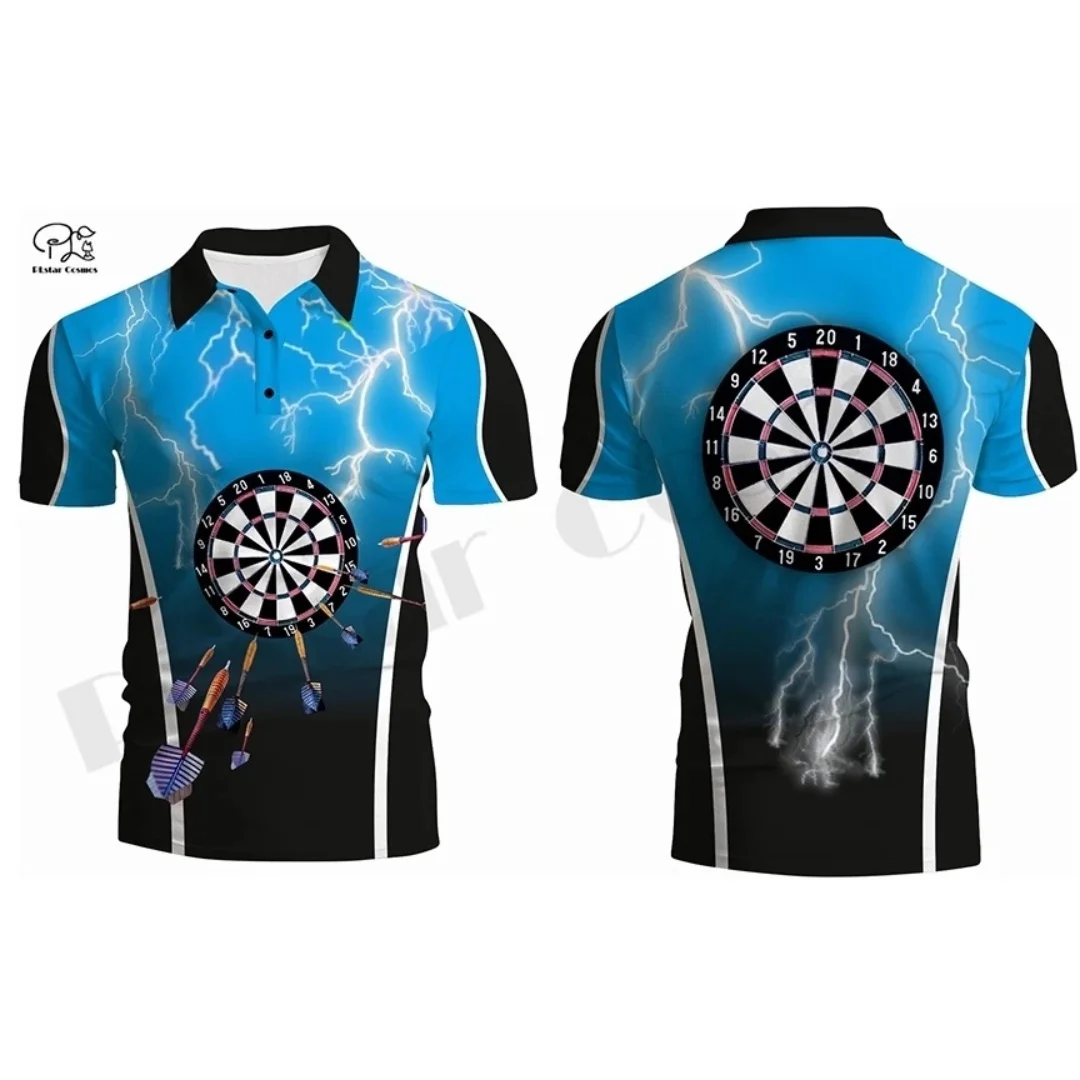 3D printed dart athlete team Polo personalized shirt fun Harajuku street wear T-shirt suitable for men and women