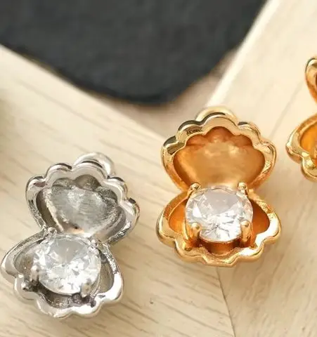 

Подвеска с медным покрытием из настоящего золота, большой пухлый циркон в виде ракушки в стиле океана и острова, аксессуар ручной работы своими руками, 15,8x11,3 мм, 2 шт.