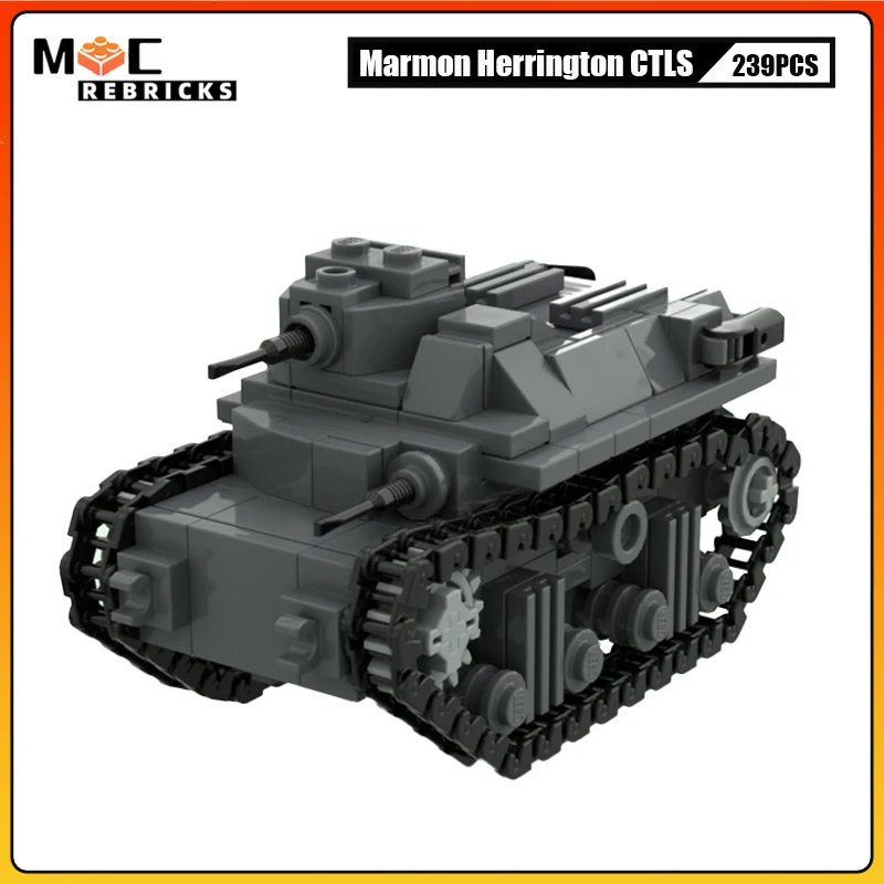 MOC اللبنات العسكرية سلسلة M4a4 M4A3 شيرمان متوسطة مارمون هيرينجتون CTLS دبابة نموذج الأصالة الطوب اللعب هدية عيد الميلاد #6