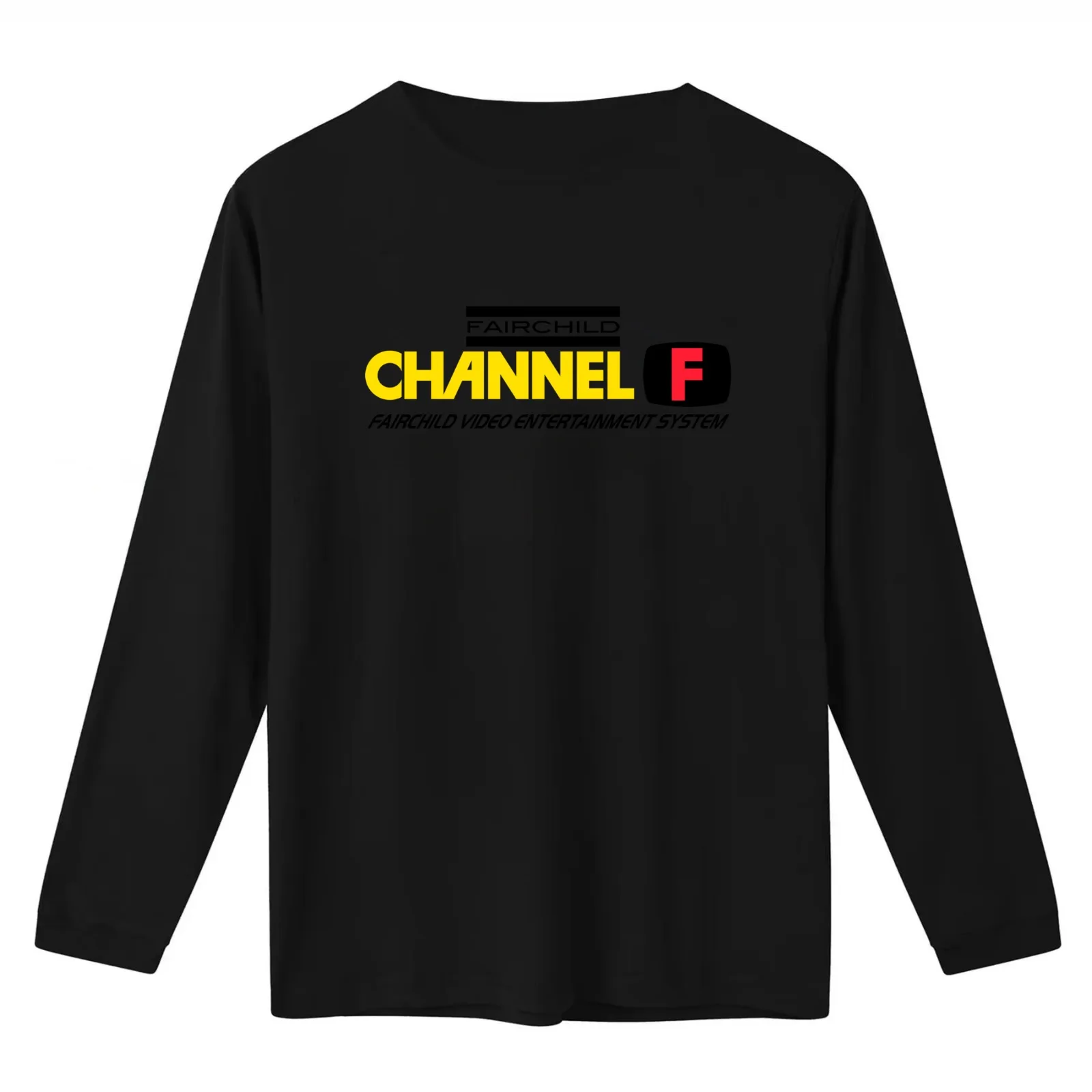 Fairchild Channel F T-Shirt Summer Casual Cotton Tee Oversized Streetwear Tops Vintage Graphic Print Loose Fit Short Sleeve