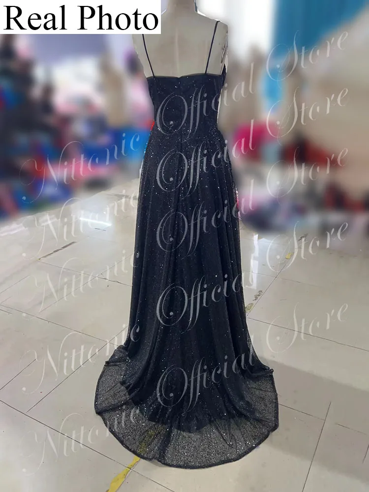 Vestidos pretos de baile de formatura femininos, Capuz, Sem mangas, Longos, Vestido de festa, Ocasião formal, Novo, 2023