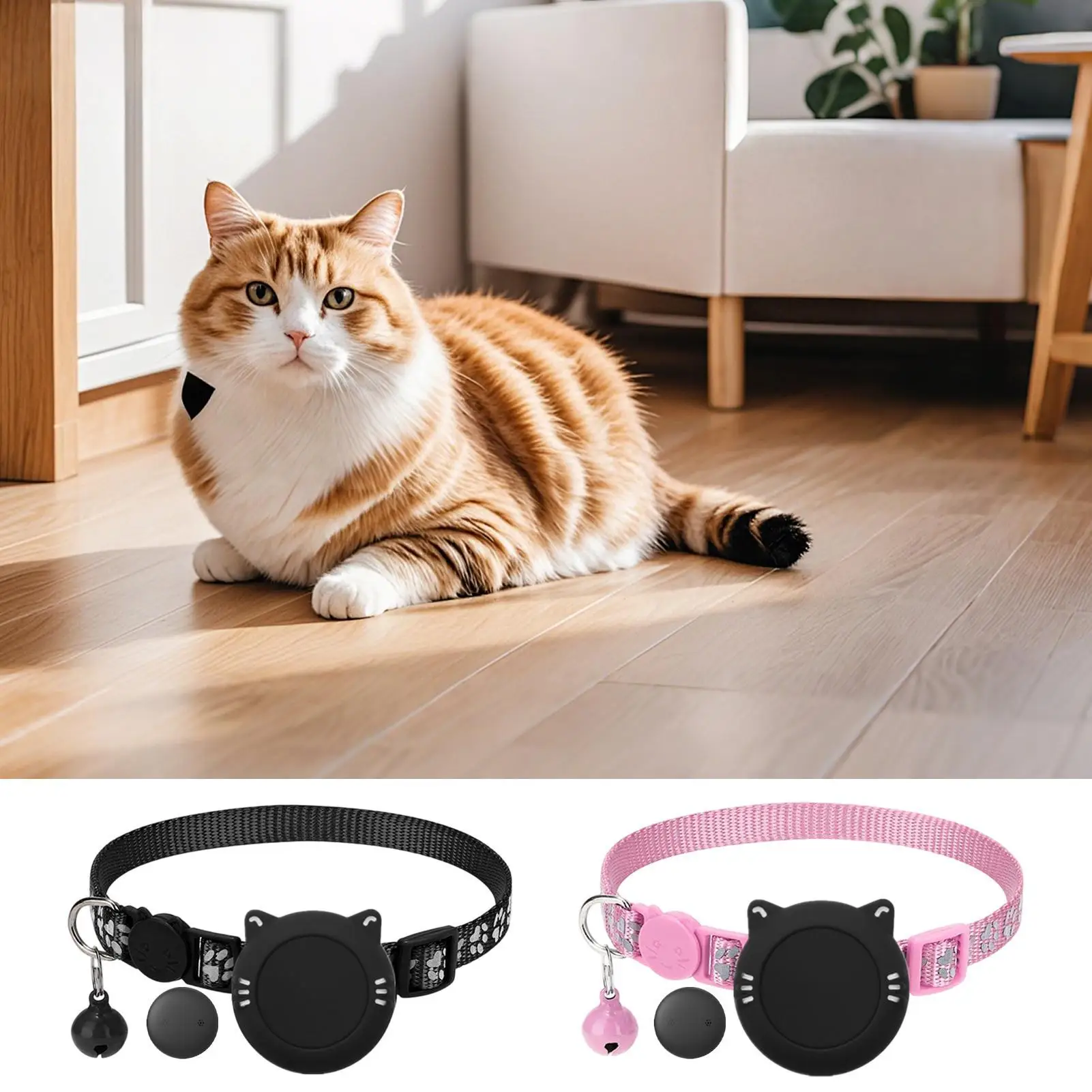 Collar GPS para Gatos Sin Cuota Mensual, Collar Localizador Reflectante para Cachorros, para Dueños de Mascotas, Amantes de Animales, Entrenadores, Cuidadores, Criadores, Jardinería