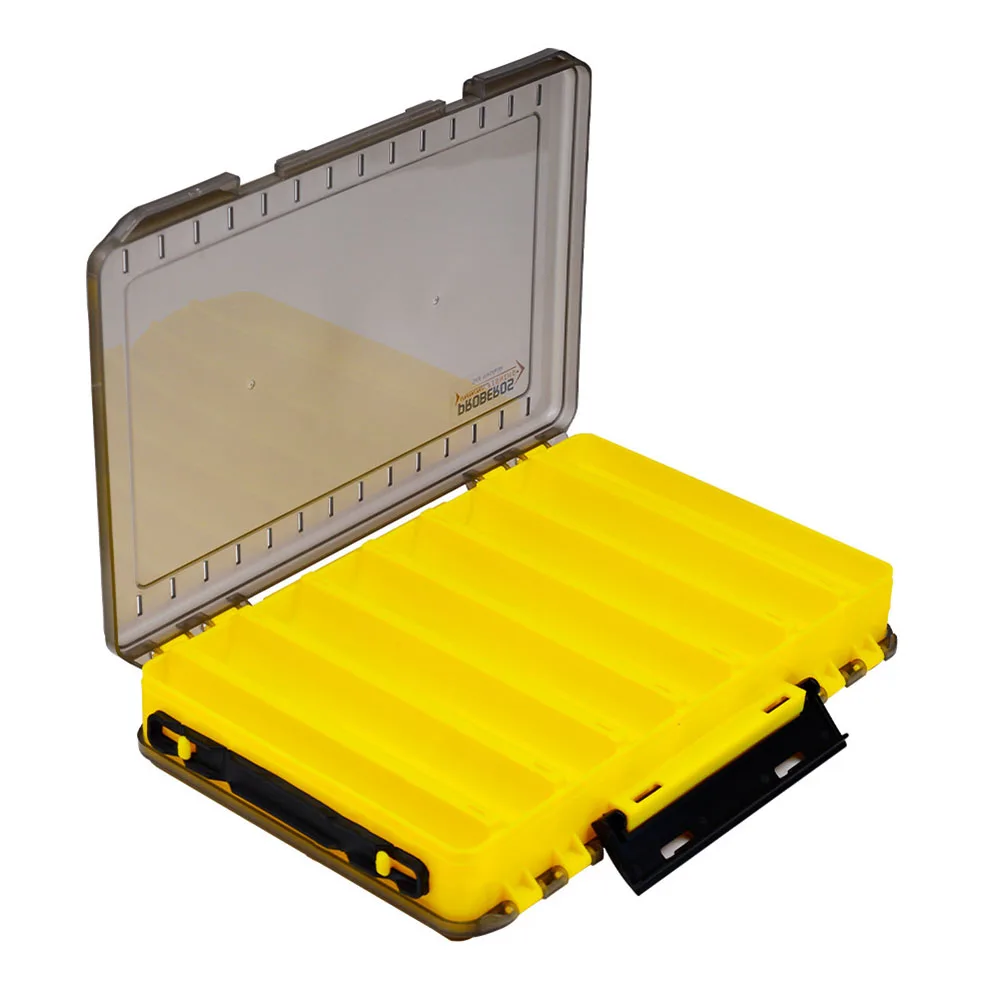 

Translucent Double Sided Fishing Tackle Storage Case Durable Material Easy Bait Arrangement Space Saving Design