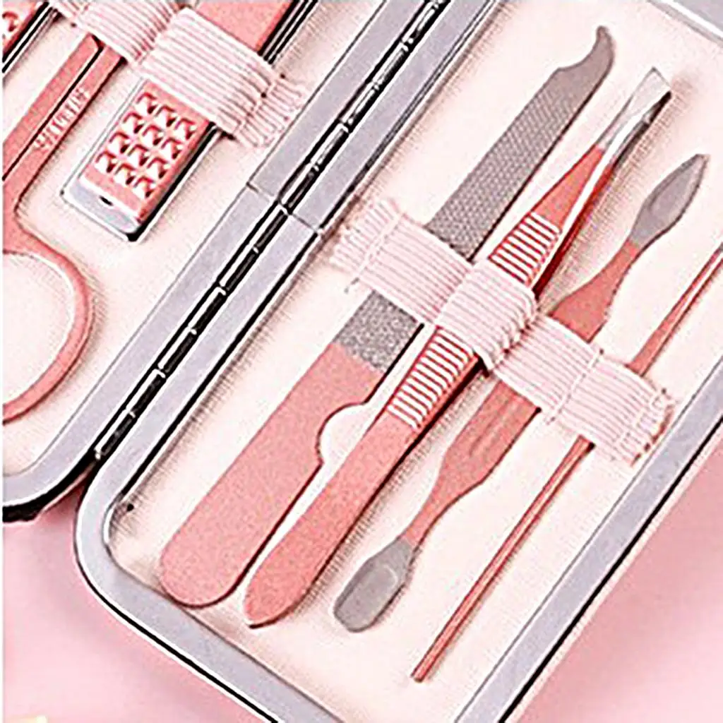 Nail Care Kit Stainless Steel Portable Manicure Pedicure Set with Cuticle Tools for Salon Home or Gift Giving