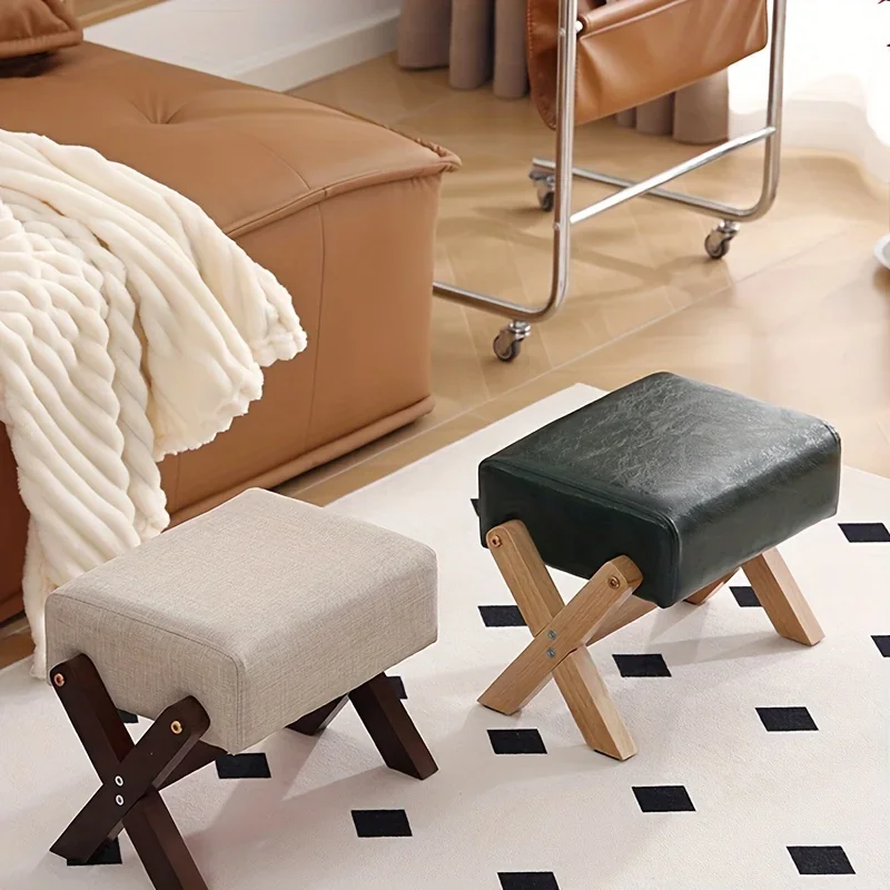 

Solid Wood Stool Low Stool Entrance Door Shoe Changing Stool Living Room Coffee Table Stool Sofa Foot Stool Household