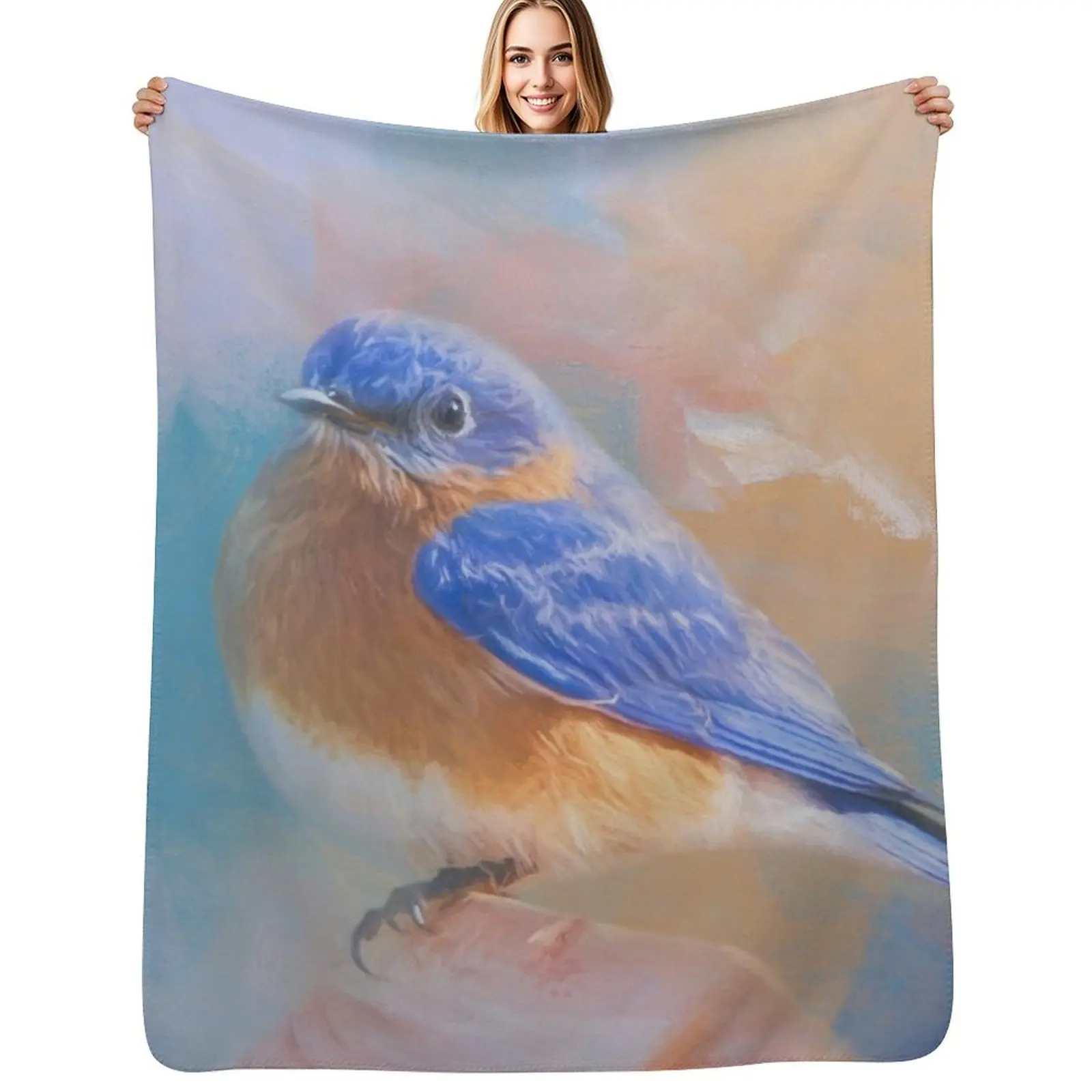 

Eastern Bluebird Throw Blanket manga blankets ands Luxury Designer Cute Plaid Blankets