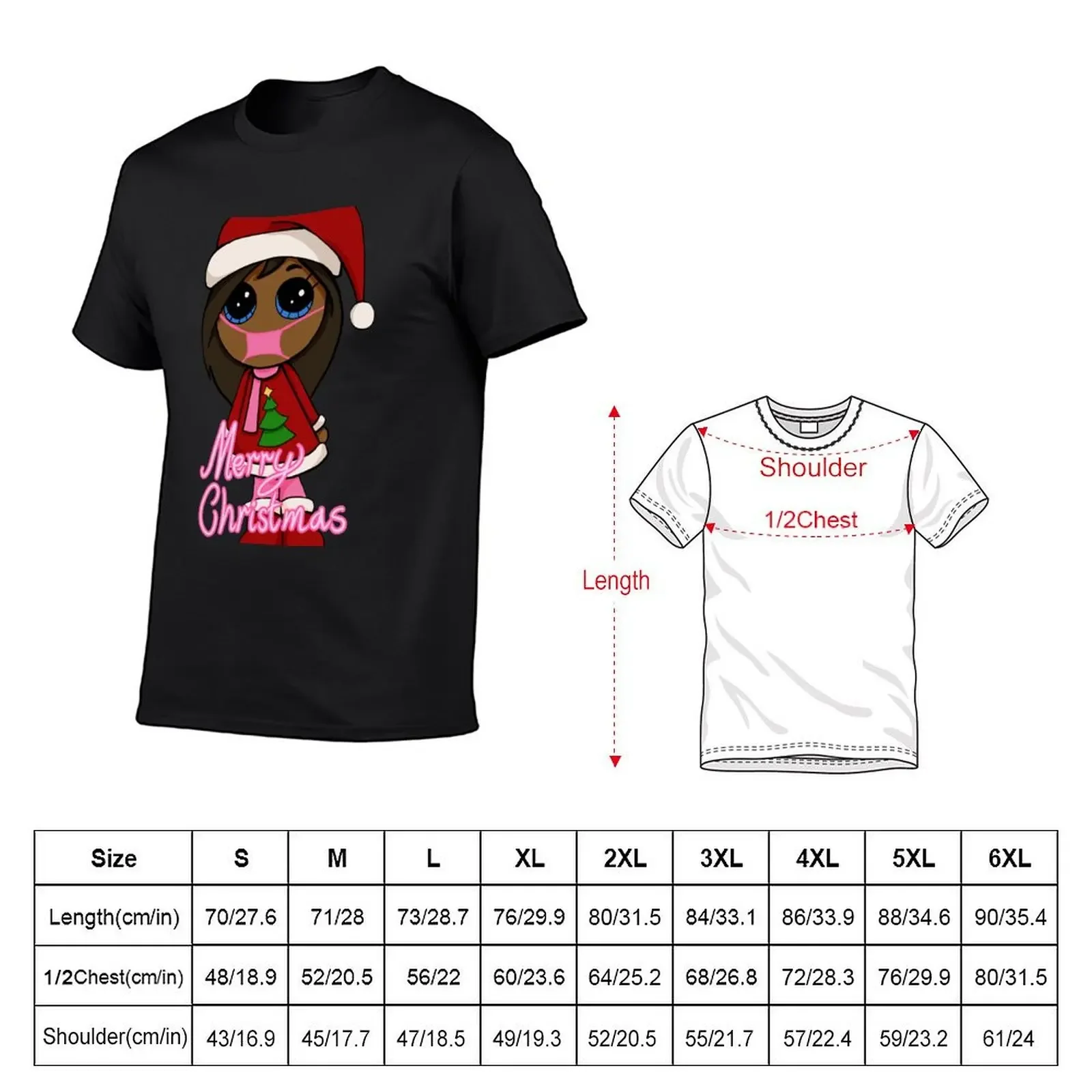 Merry Christmas Girl T-Shirt blue archive sublime vintage t shirts mens graphic t-shirts anime