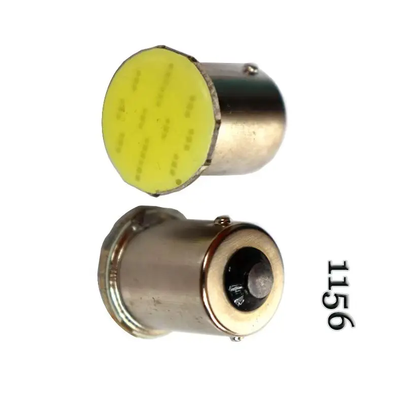 HK Post free 200X LED S25 1156 BA15S P21W COB 12chips 12SMD LED Turn signal light stop parking lights Wedge lamp DC 12V