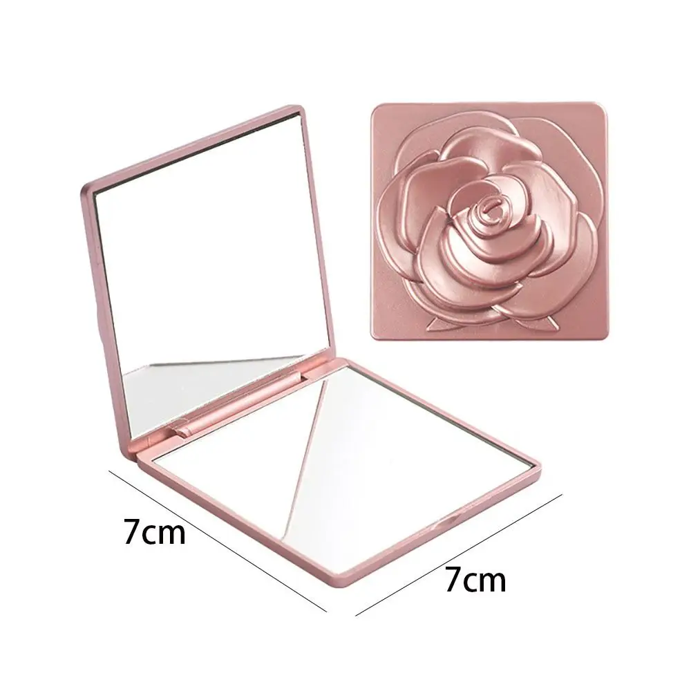 Portable Makeup Magnifying Mirror Beauty Pocket Mini Cosmetic Mirror Carving Folding Mini Mirror Make Up