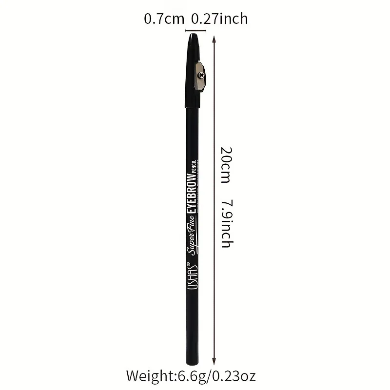 Eyebrow Pencil Eyeliner with Pencil Sharpener Natural Long-lasting Easy Color Waterproof and Sweat Resistant